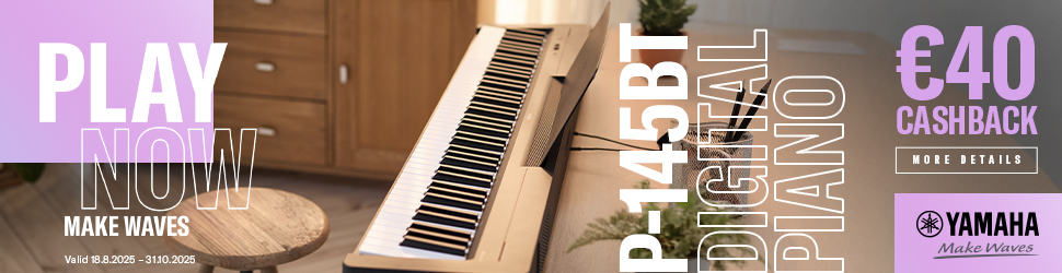 Cashback 40€ piano Yamaha numérique P145BT